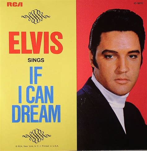 if i could dream|elvis while i can dream.